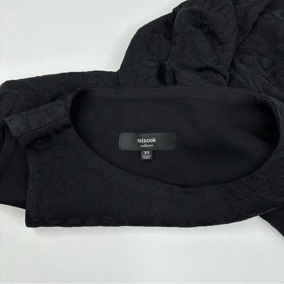 Misook Collection‎ Women's NWT Black Stretchy Metallic Luxury Party Dress XS/C37 - Picture 9 of 11